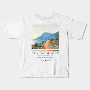 Claude Monet Exhibition Poster - Corniche Near Monaco Rijksmuseum Kids T-Shirt